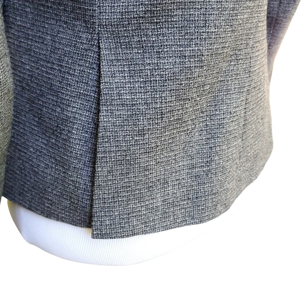 Theory Edynas Gray Wool Tweed Blazer Preppy Ivy Jacket Sz 2 - Picture 13 of 16